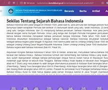 Jelaskan Secara Singkat Perkembangan Bahasa Indonesia Di Dunia